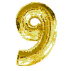 SUPERSHAPE FOIL BALLOON- GOLD 9