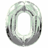 SUPERSHAPE FOIL BALLOON- SILVER 0
