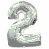 SUPERSHAPE FOIL BALLOON- SILVER 2