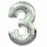 SUPERSHAPE FOIL BALLOON- SILVER 3