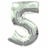 SUPERSHAPE FOIL BALLOON- SILVER 5