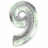 SUPERSHAPE FOIL BALLOON- SILVER 9