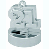 21 SHAPED WEIGHT- SILVER