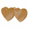 DOUBLE HEARTS BALLOON WEIGHT GOLD