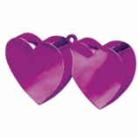 DOUBLE HEARTS BALLOON WEIGHT MAGENTA