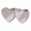 DOUBLE HEARTS BALLOON WEIGHT SILVER
